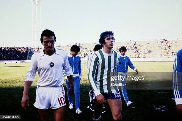 French midfielder Michel Platini is seen during the 1978 World Cup football match between France and Hungary, on June 10 in Mar del Plata. AFP PHOTO