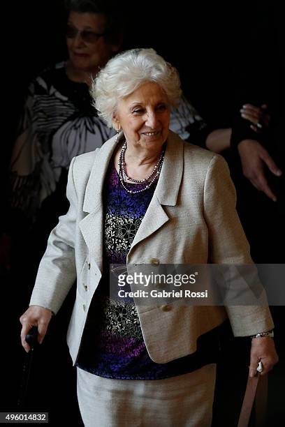 Estela de Carlotto is seen during the inauguration of the second stage of the Scientific and Technological Hub at CONICET on November 06, 2015 in...