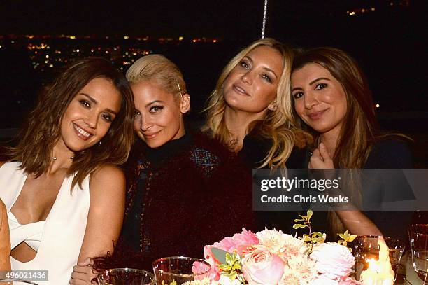 Actresses Jessica Alba, Nicole Richie, Kate Hudson, and Nasim Pedrad attend Jessica Alba, Humberto Leon and InStyle celebrate Honest Beauty and the...