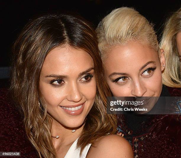 Actresses Jessica Alba and Nicole Richie attend Jessica Alba, Humberto Leon and InStyle celebrate Honest Beauty and the launch of the #letsbehonest...