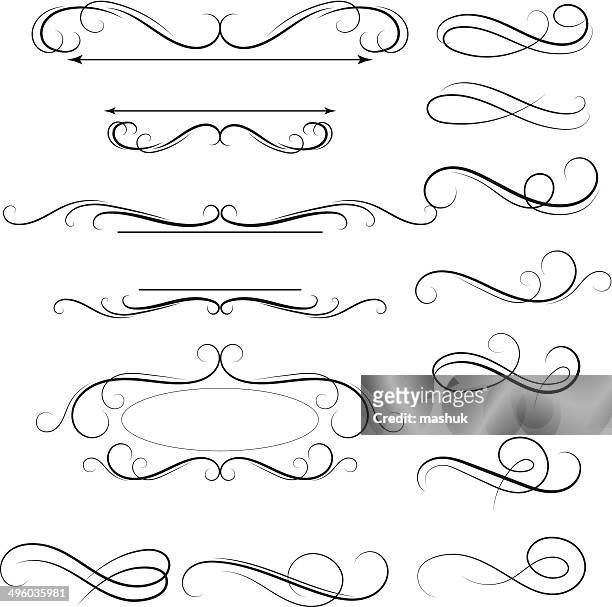 calligraphic swirl - swirl pattern stock illustrations