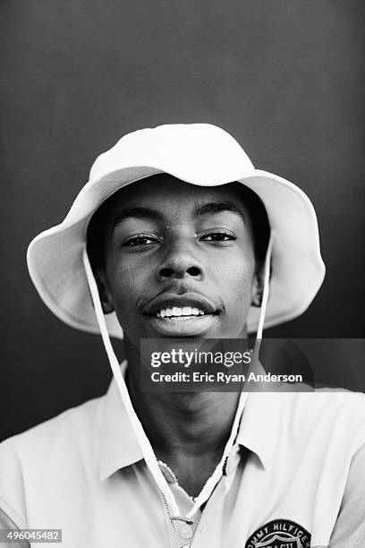 Bishop Nehru poses for a portrait at the Governors Ball 2015 Music Festival for Billboard Magazine on June 6, 2015 in New York City.