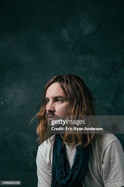 Tame Impala poses for a portrait at the Governors Ball 2015 Music Festival for Billboard Magazine on June 6, 2015 in New York City.