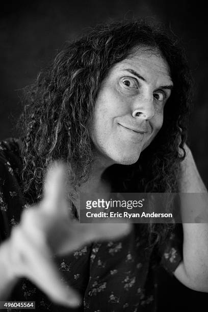 Weird Al Yankovic poses for a portrait at the Governors Ball 2015 Music Festival for Billboard Magazine on June 6, 2015 in New York City.