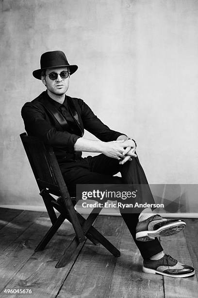 Mayer Hawthorne poses for a portrait at the Governors Ball 2015 Music Festival for Billboard Magazine on June 6, 2015 in New York City.