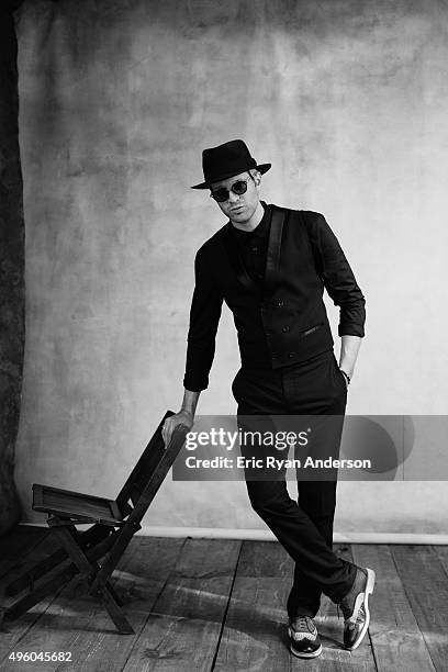 Mayer Hawthorne poses for a portrait at the Governors Ball 2015 Music Festival for Billboard Magazine on June 6, 2015 in New York City.