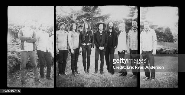 Conor Oberst and band poses for a portrait at the Governors Ball 2015 Music Festival for Billboard Magazine on June 6, 2015 in New York City.