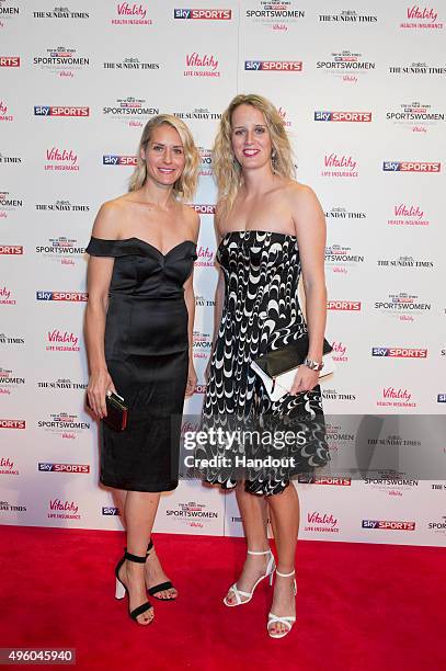 Tamsin Greenway and Karen Pickering attends the The Sunday Times and Sky Sports Sportswomen of the Year Awards in association with Vitality on...