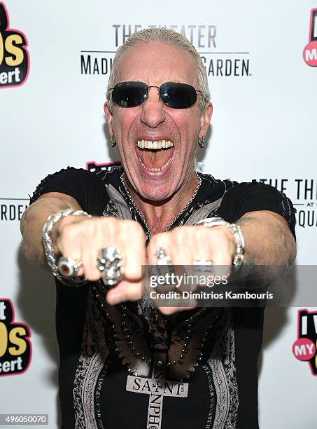 Singer Dee Snider attends the "I Want My 80's" Concert at The Theater at Madison Square Garden on November 6, 2015 in New York City.