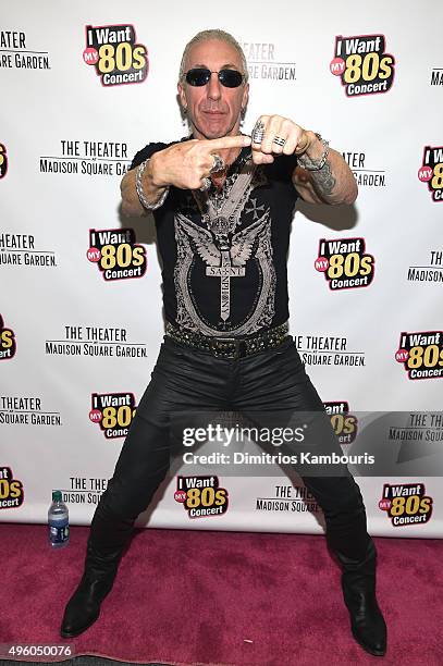 Singer Dee Snider attends the "I Want My 80's" Concert at The Theater at Madison Square Garden on November 6, 2015 in New York City.