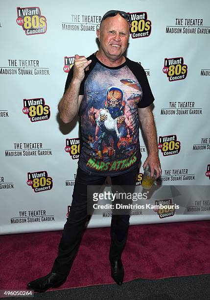 Mike Score of A Flock of Seagulls attends the "I Want My 80's" Concert at The Theater at Madison Square Garden on November 6, 2015 in New York City.