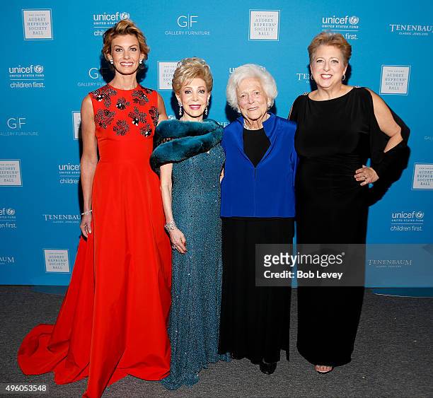 Singer Faith Hill, presenter Margaret Alkek Williams, honoree Barbara Bush and President & CEO U.S. Fund for UNICEF Caryl Stern attend the UNICEF...