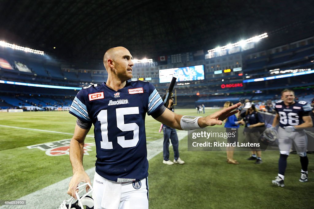 Toronto Argos take on Winnipeg Blue Bombers at Rogers Centre.