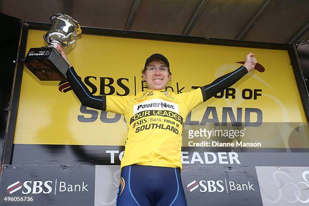 Brad Evans of Dunedin wins the Tour of Southland on November 7, 2015 in Invercargill, New Zealand.