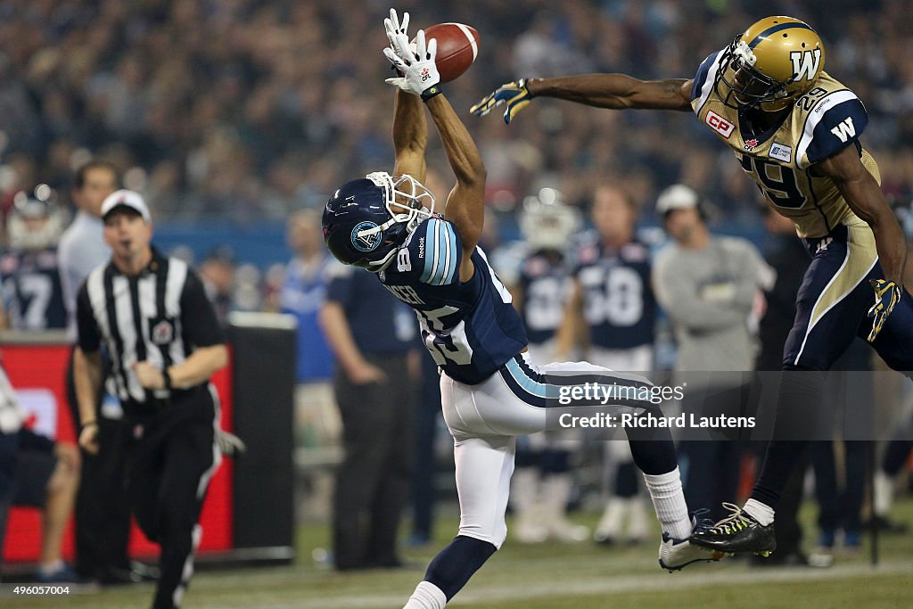 Toronto Argos take on Winnipeg Blue Bombers at Rogers Centre.