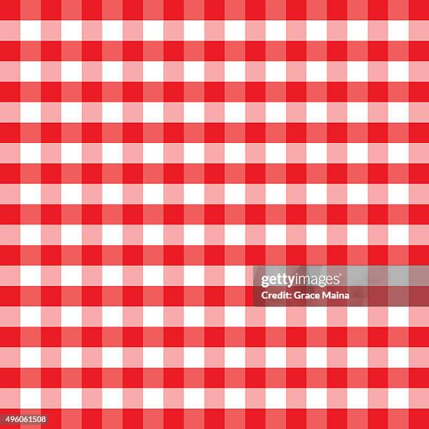 red fabric seamless pattern - vector - linen background stock illustrations