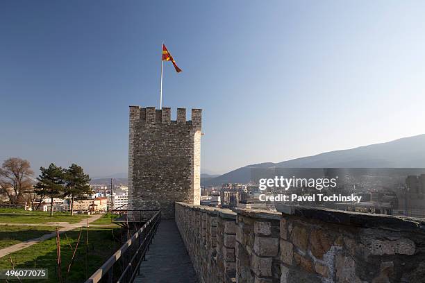 skopje fortress, mecedonia - skopje imagens e fotografias de stock