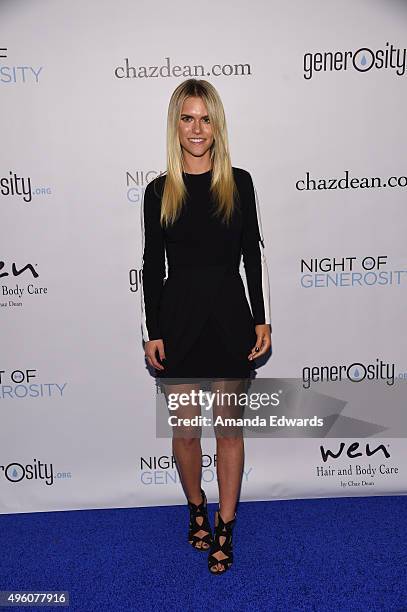 Fashion journalist Lauren Scruggs arrives at the 7th Annual "Night Of Generosity" Gala at the Beverly Wilshire Four Seasons Hotel on November 6, 2015...