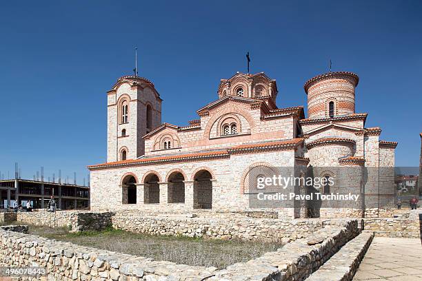 saint panteleimon monastery, plaosnik, ohrid - panteleimon church stock pictures, royalty-free photos & images
