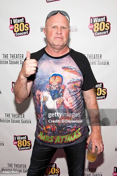 Mike Score of A Flock of Seagulls attends the "I Want My 80's" concert at The Theater at Madison Square Garden on November 6, 2015 in New York City.