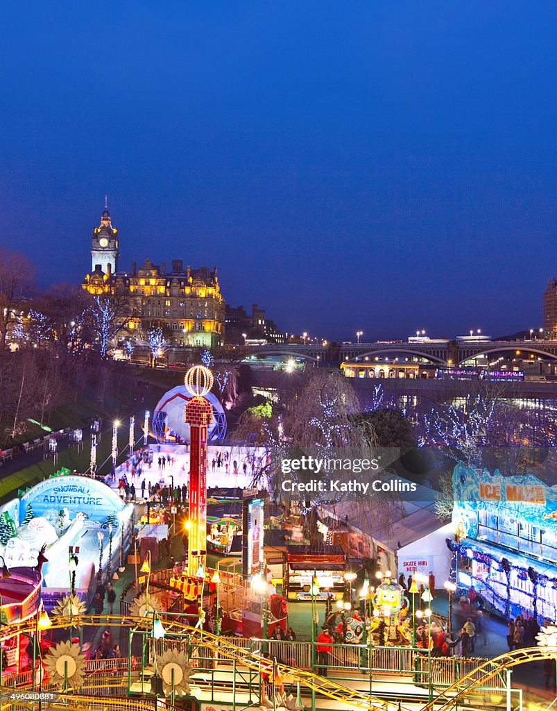 Edinburgh at Christmas,Scotalnd UK