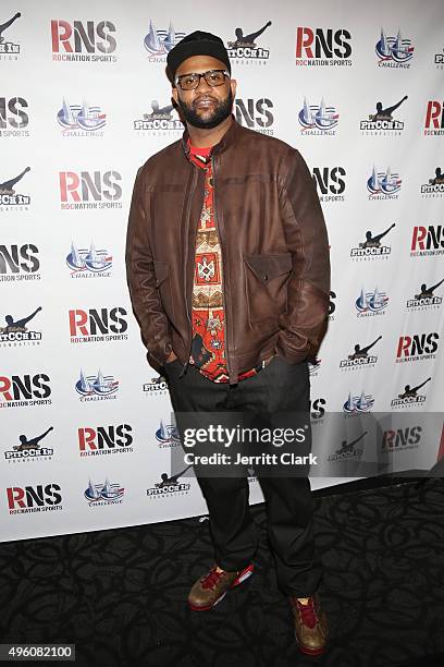 Yankees Pitcher C.C. Sabathia attends Amber and C.C. Sabathia's 5th Annual PitCCh In Foundation CC Challenge rules party at Bowlmor Lanes on November...