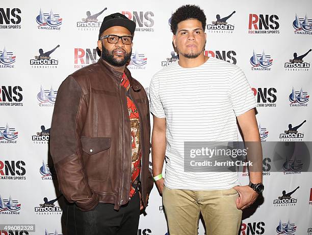 Yankees Pitchers C.C. Sabathia and Dellin Betances attend Amber and C.C. Sabathia's 5th Annual PitCCh In Foundation CC Challenge rules party at...