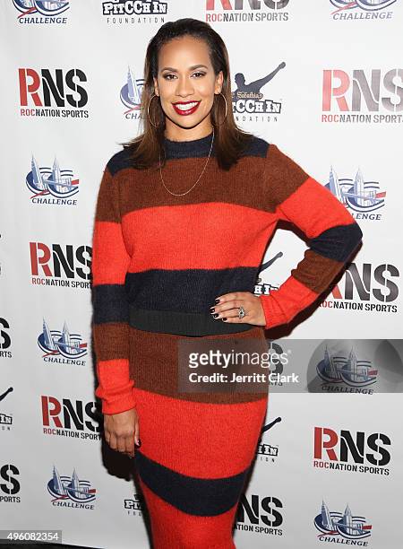 Amber Sabathia attend the PitCCh In Foundation's 5th Annual CC Challenge rules party at Bowlmor Lanes on November 6, 2015 in New York City.