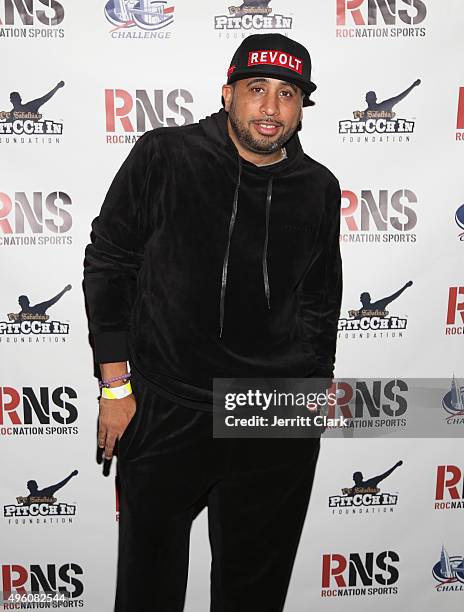 Nick Storm attends Amber and C.C. Sabathia's 5th Annual PitCCh In Foundation CC Challenge rules party at Bowlmor Lanes on November 6, 2015 in New...