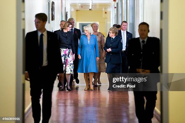 Camilla, Duchess of Cornwall visits Arohata Women's Prison on November 7, 2015 in Tawa, Wellington, New Zealand. The Royal couple are on a 12 day...