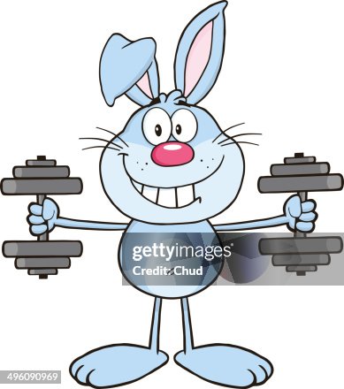 Blue Rabbit Training With Dumbbells Blue Rabbit Training With Dumbbells