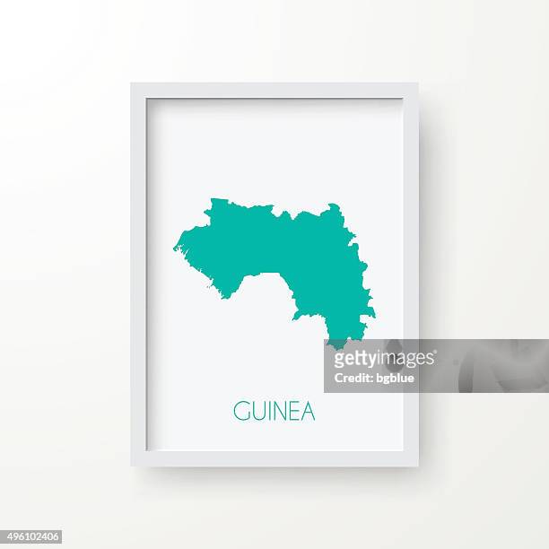 guinea karte frame auf weißem hintergrund - conakry stock-grafiken, -clipart, -cartoons und -symbole
