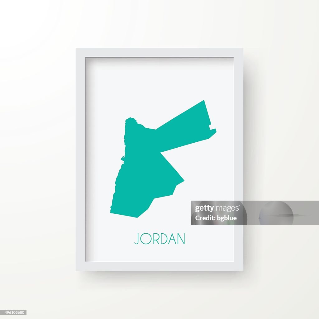Jordan. Map Frame Jordan Map In Frame On White Background High-Res Vector Graphic - Getty ...