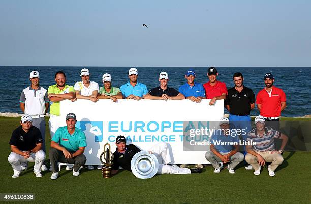 The 2015 Challenge Tour Graduates Jens Fahrbring of Swden, Jamie McLeary of Scotland, Rhys Davies of Wales, Borja Virto Astudillo of Spain, Nacho...