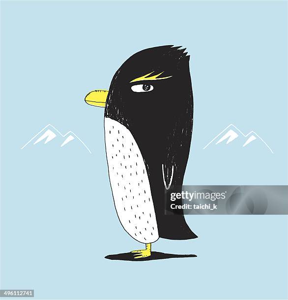 rockhopper penguin - rockhopper penguin stock illustrations