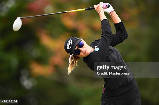 Paula Creamer of the USA hits her tee shot on the 13th hole during the second round of the TOTO Japan Classics 2015 at the Kintetsu Kashikojima...