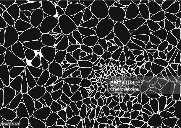 bildbanksillustrationer, clip art samt tecknat material och ikoner med abstract black and white speckle shape background - lace textile