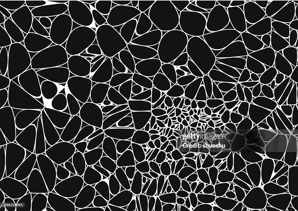 Abstract black and white speckle shape background