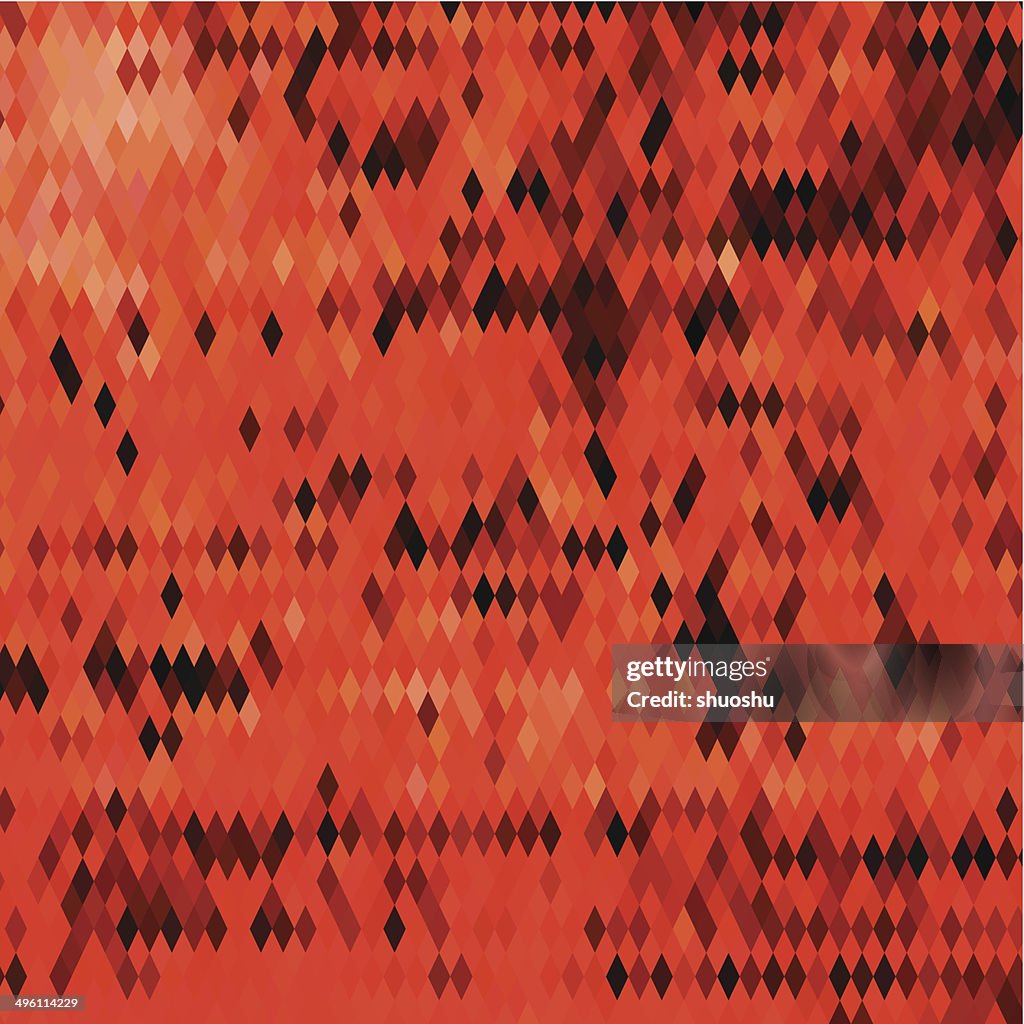 Abstract red rhombus pattern background