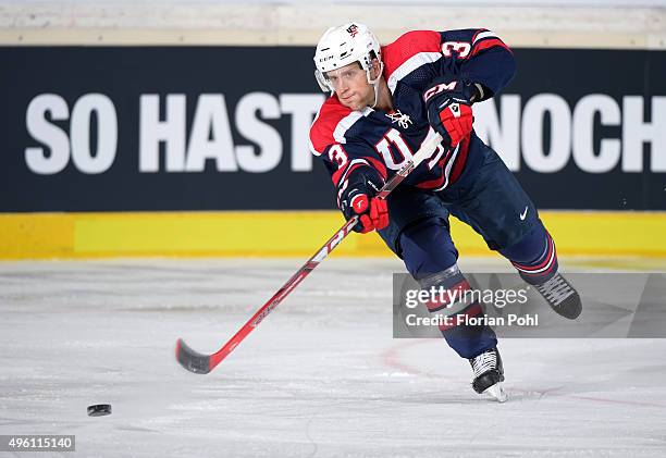 Mike Brennan of Team USA during the game between USA and the Slovakia on November 6, 2015 in Augsburg, Germany.