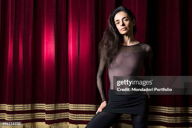 The dancer Alessandra Ferri posing for a photo shooting during the rehearsals of The piano upstairs, staged at Teatro Nuovo Gian Carlo Menotti on the...