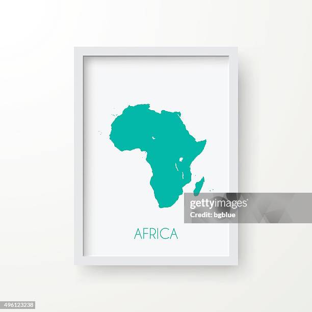 africa map in frame on white background - namibia stock illustrations