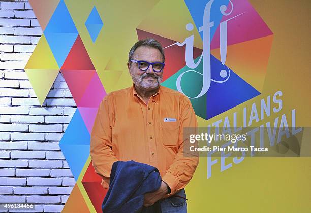 Oliviero Toscani poses at the IF! Italians Festival at Franco Parenti Theater on November 7, 2015 in Milan, Italy.