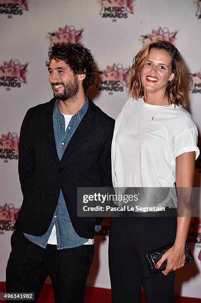 Jeremy Frerot and Laure Manaudou attend the 17th NRJ Music Awards at Palais des Festivals on November 7, 2015 in Cannes, France.