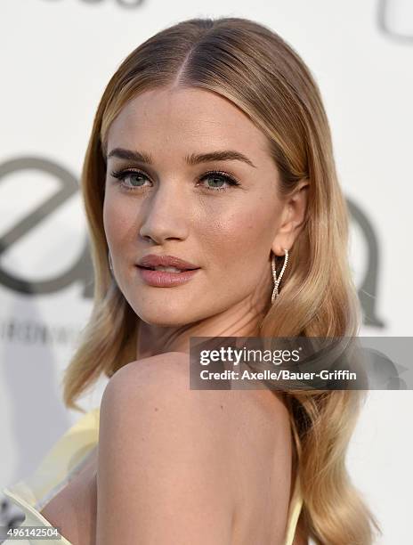 Model/actress Rosie Huntington-Whiteley attends the 25th annual EMA Awards presented by Toyota and Lexus and hosted by the Environmental Media...