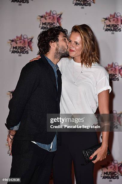 Jeremy Frerot and Laure Manaudou attend the 17th NRJ Music Awards at Palais des Festivals on November 7, 2015 in Cannes, France.