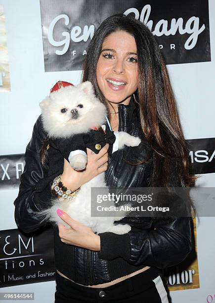 Actress/journalist Jennifer Tapiero with Prince Charming attend "Reel Haute" In Hollywood International Couture Fashion Show held at The Beverly...