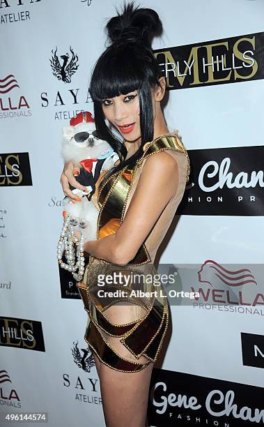 Actress Bai Ling with Prince Charming attend "Reel Haute" In Hollywood International Couture Fashion Show held at The Beverly Hilton Hotel on...