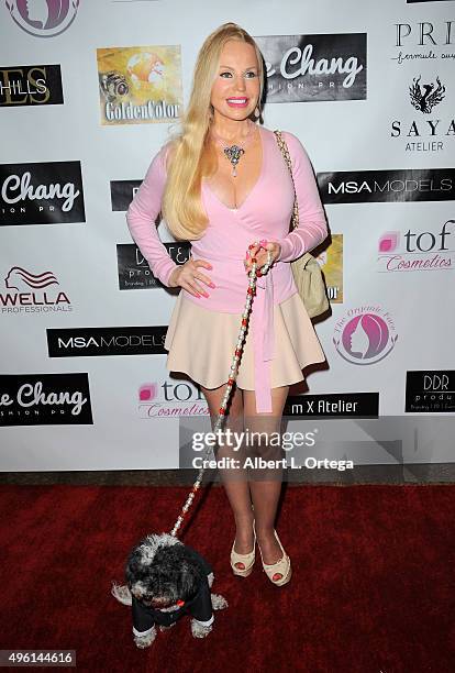 Actress Brenda Dickson attends "Reel Haute" In Hollywood International Couture Fashion Show held at The Beverly Hilton Hotel on November 6, 2015 in...