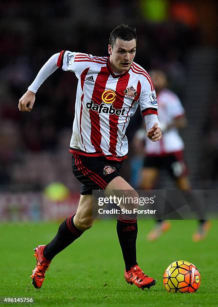 Sunderland player Adam Johnson in action during the Barclays Premier League match between Sunderland and Southampton at Stadium of Light on November...